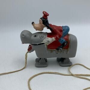 Marx Wacky Walking Disney Goofy on Hippo Ramp Walker Toy 1960s